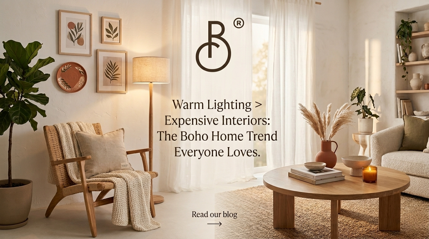 Warm lighting & Expensive interiors: The boho home trend everyone loves