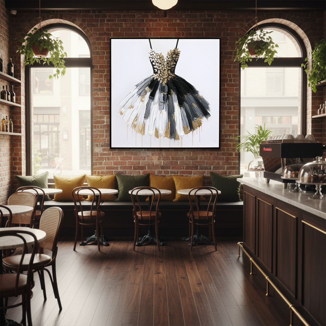Gilded Tutu Handmade Wall Textured Painting