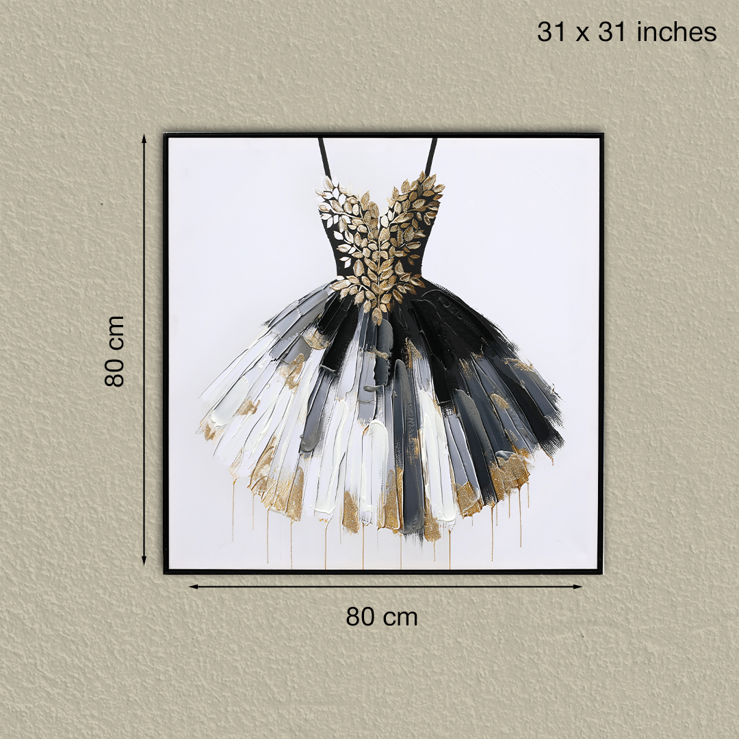 Gilded Tutu Handmade Wall Textured Painting