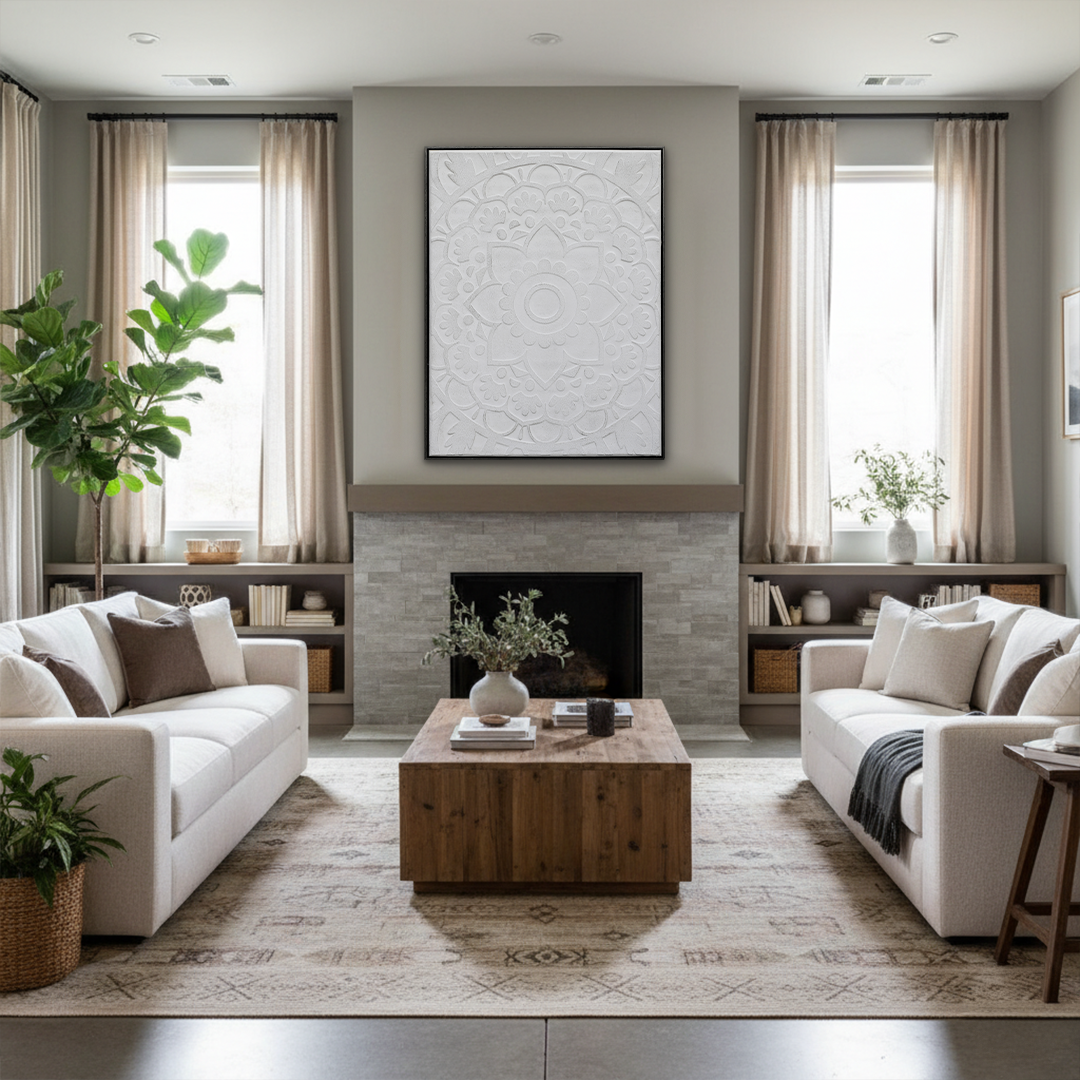 Zen Mandala Textured Handmade Wall Textured Painting