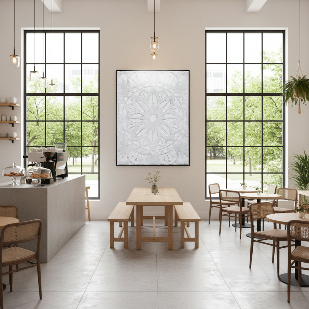 Celestial Harmony 3D Textured Mandala Handmade Wall Painting