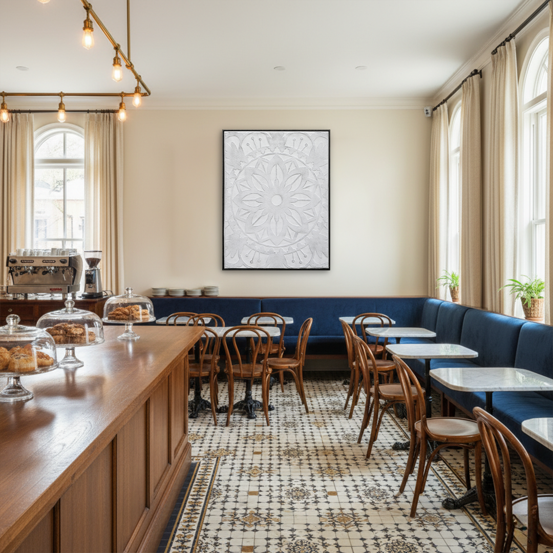 Celestial Harmony 3D Textured Mandala Handmade Wall Painting