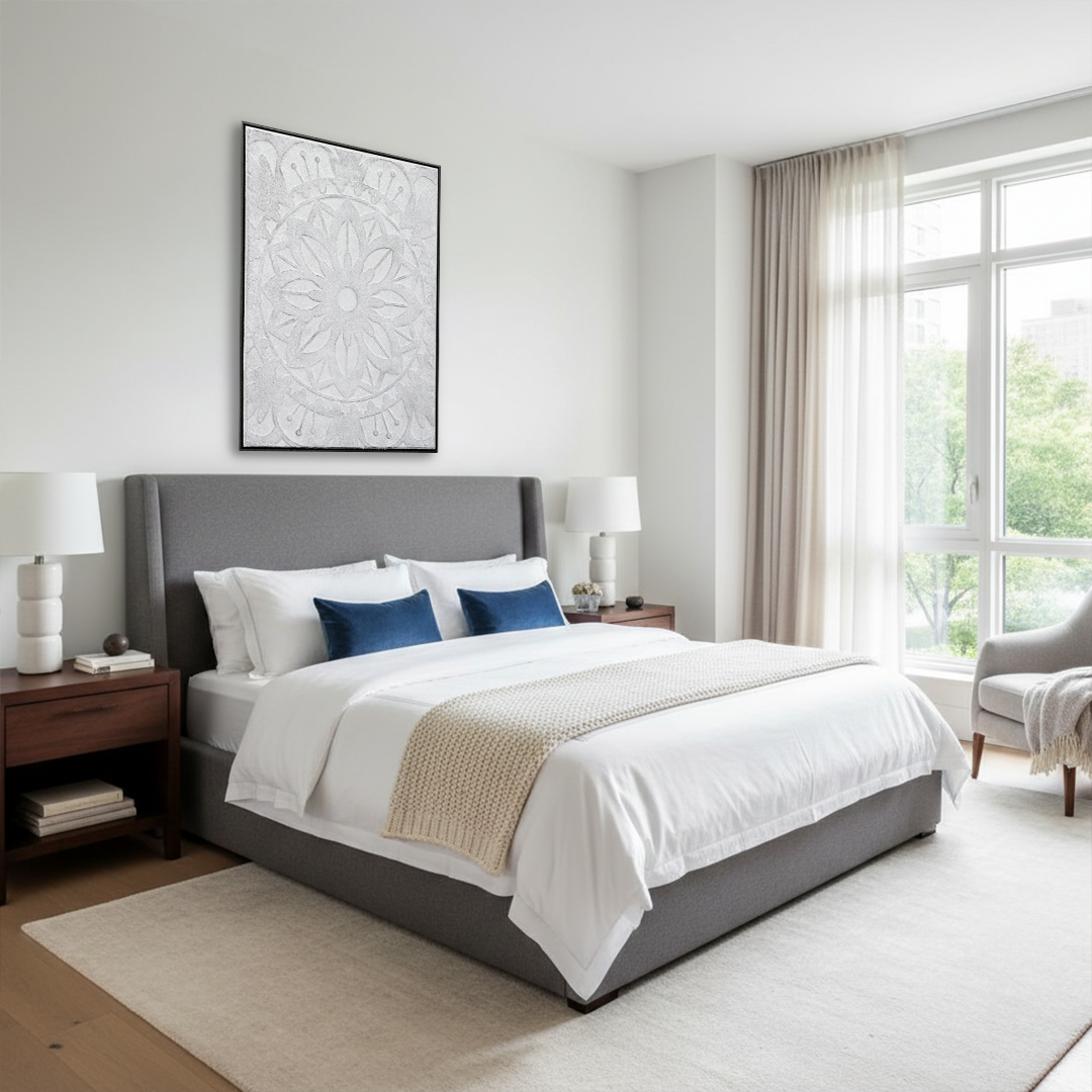 Celestial Harmony 3D Textured Mandala Handmade Wall Painting