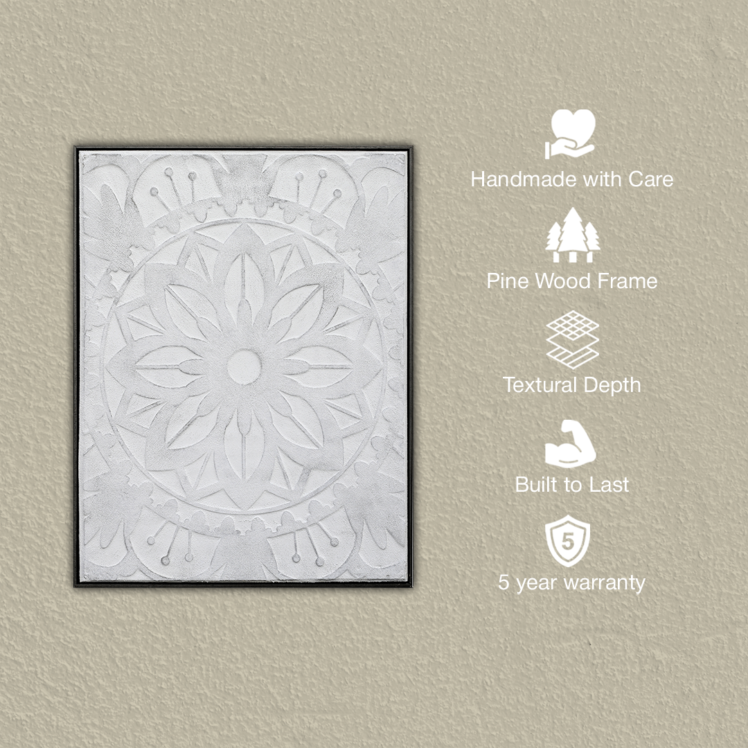 Celestial Harmony 3D Textured Mandala Handmade Wall Painting