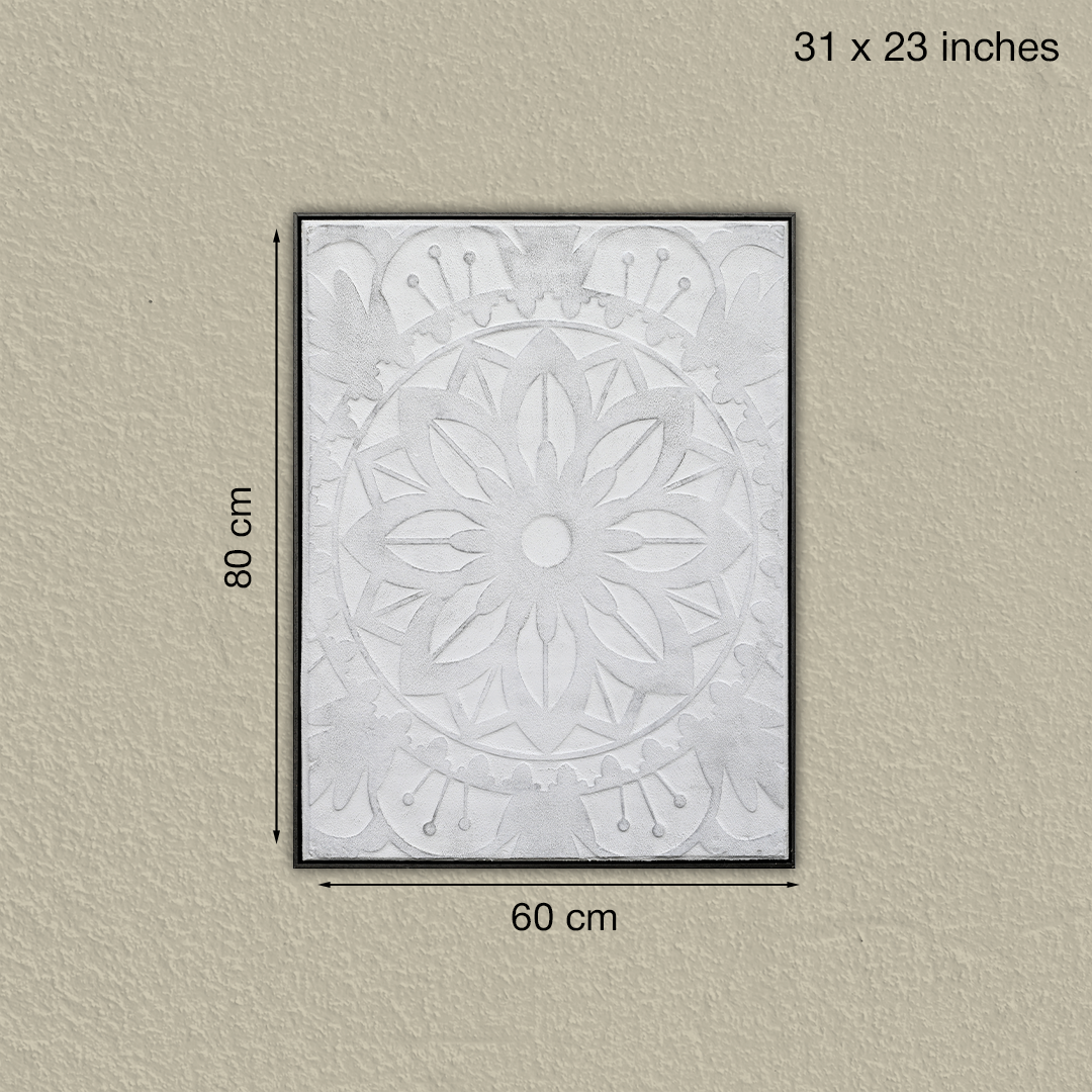 Celestial Harmony 3D Textured Mandala Handmade Wall Painting