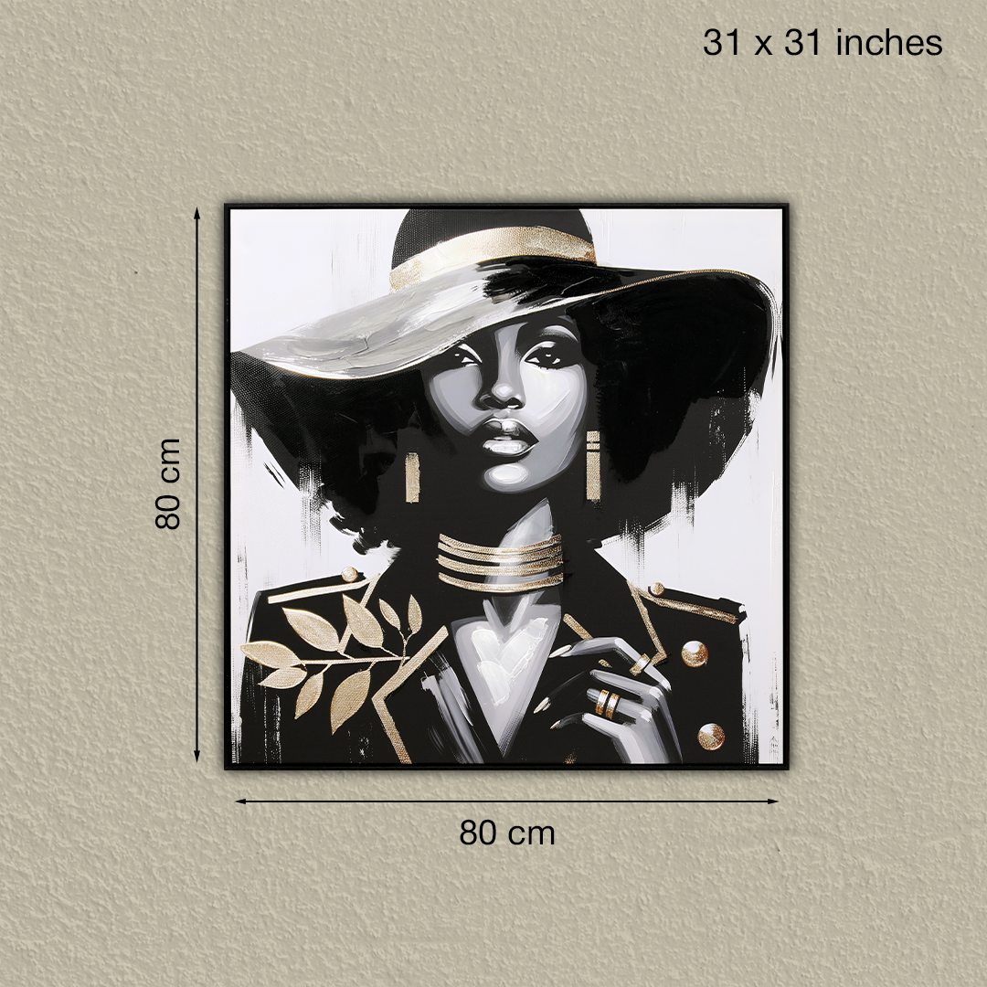 Noir Enchante Handmade Textured Wall Painting