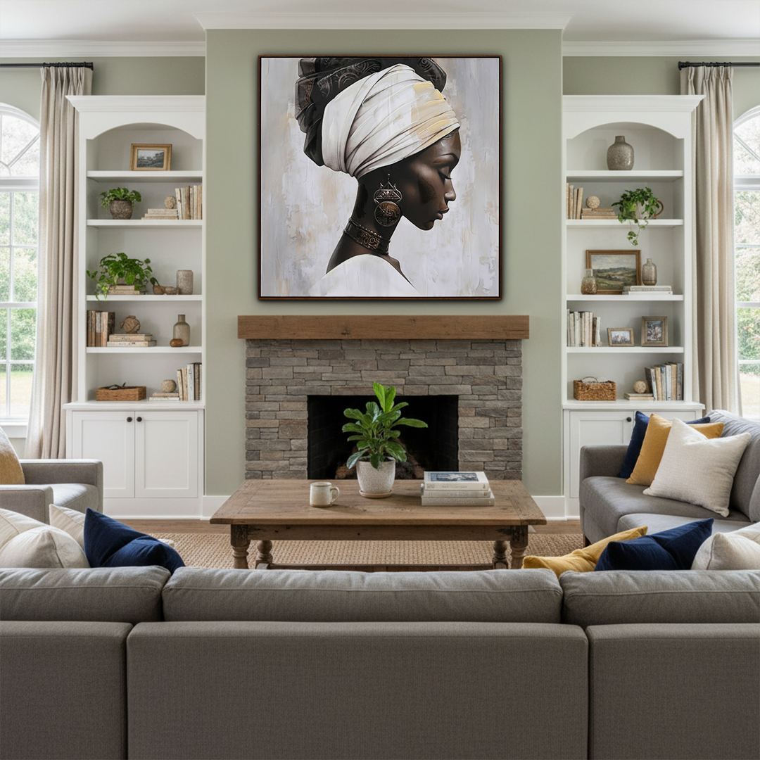 Golden Sovereign African Handmade Wall Painting