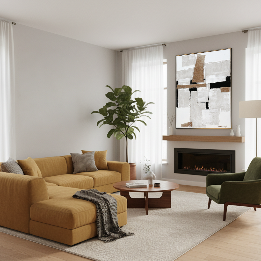 Ethereal Dune Handmade Textured Wall Painting
