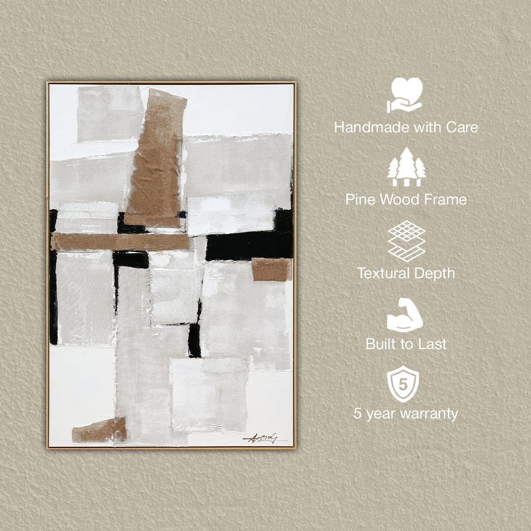 Ethereal Dune Handmade Textured Wall Painting