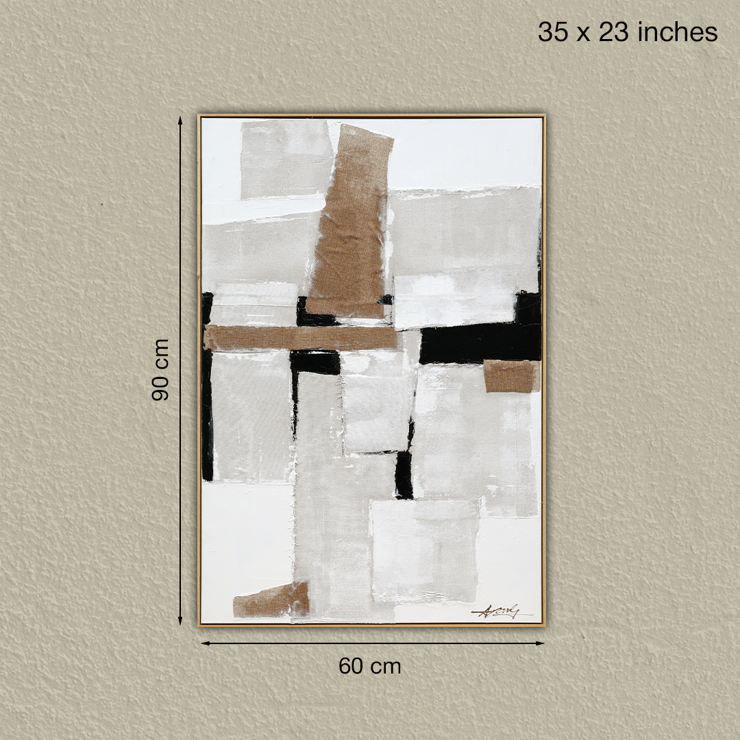 Ethereal Dune Handmade Textured Wall Painting