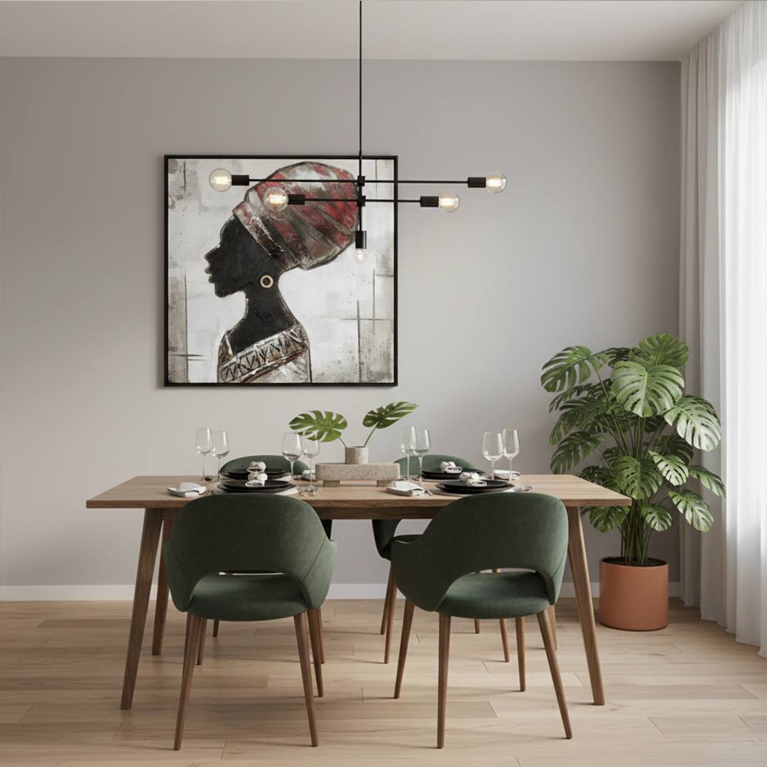 Ebony Grace Handmade Textured Wall Painting