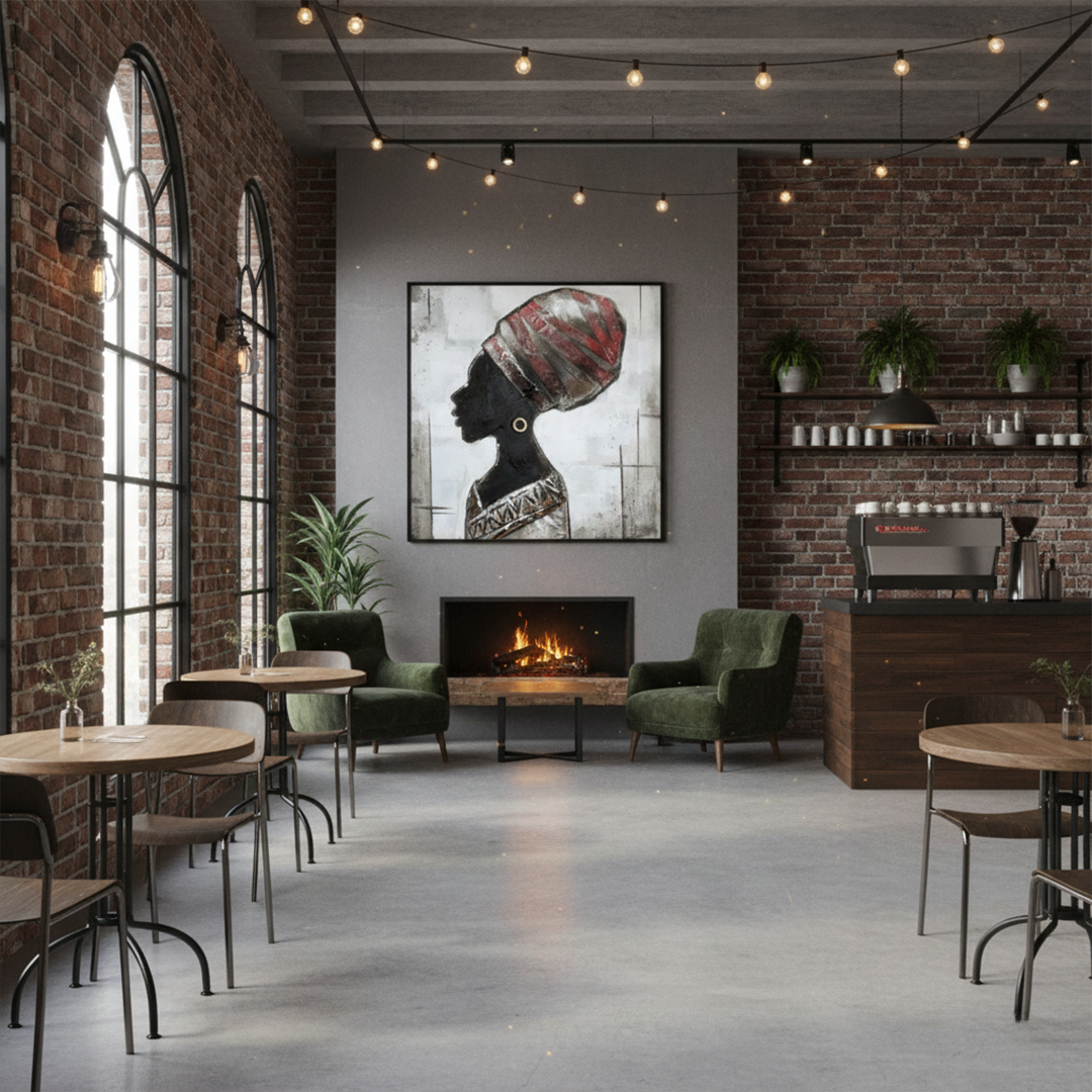 Ebony Grace Handmade Textured Wall Painting