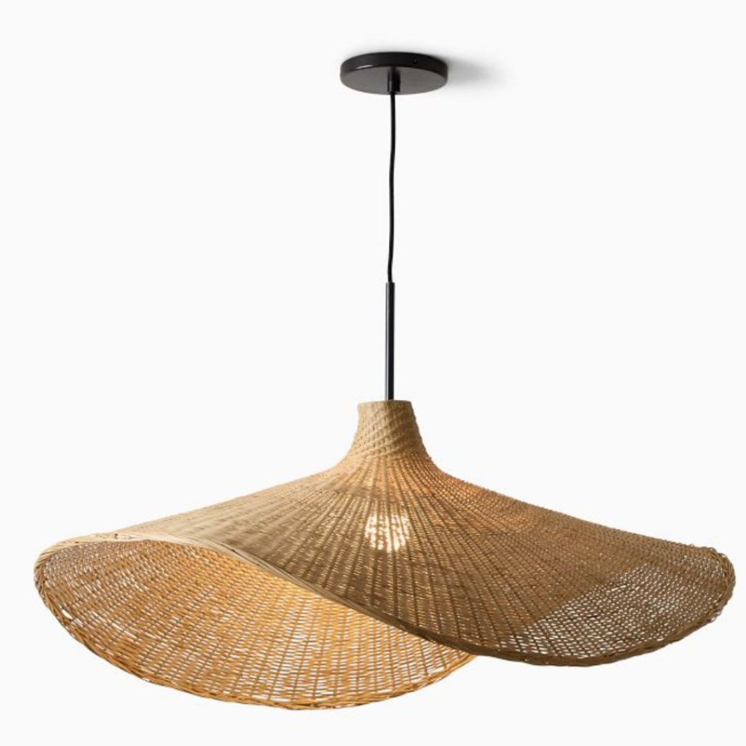 Zen Wave Rattan Pendant