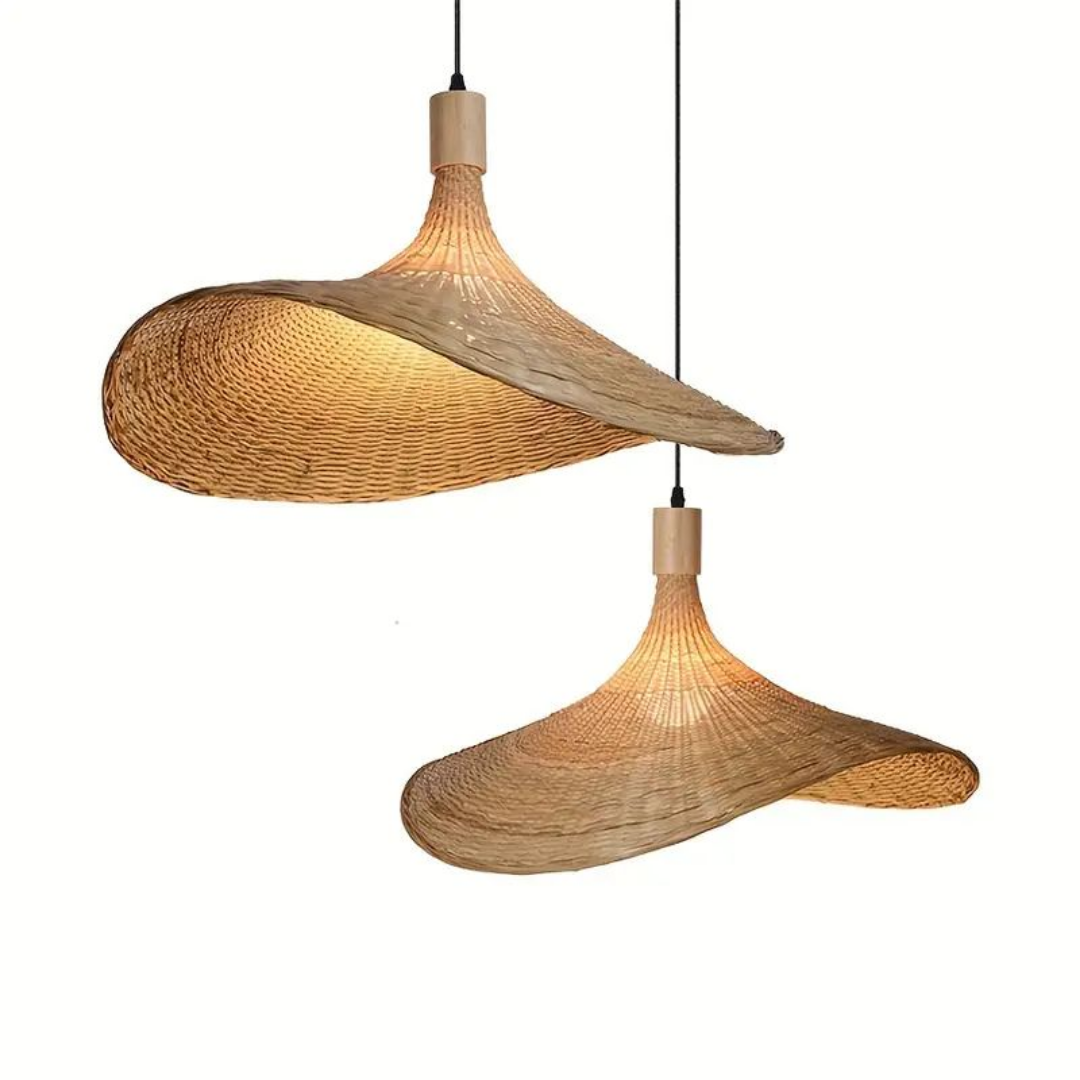 Zen Wave Rattan Pendant