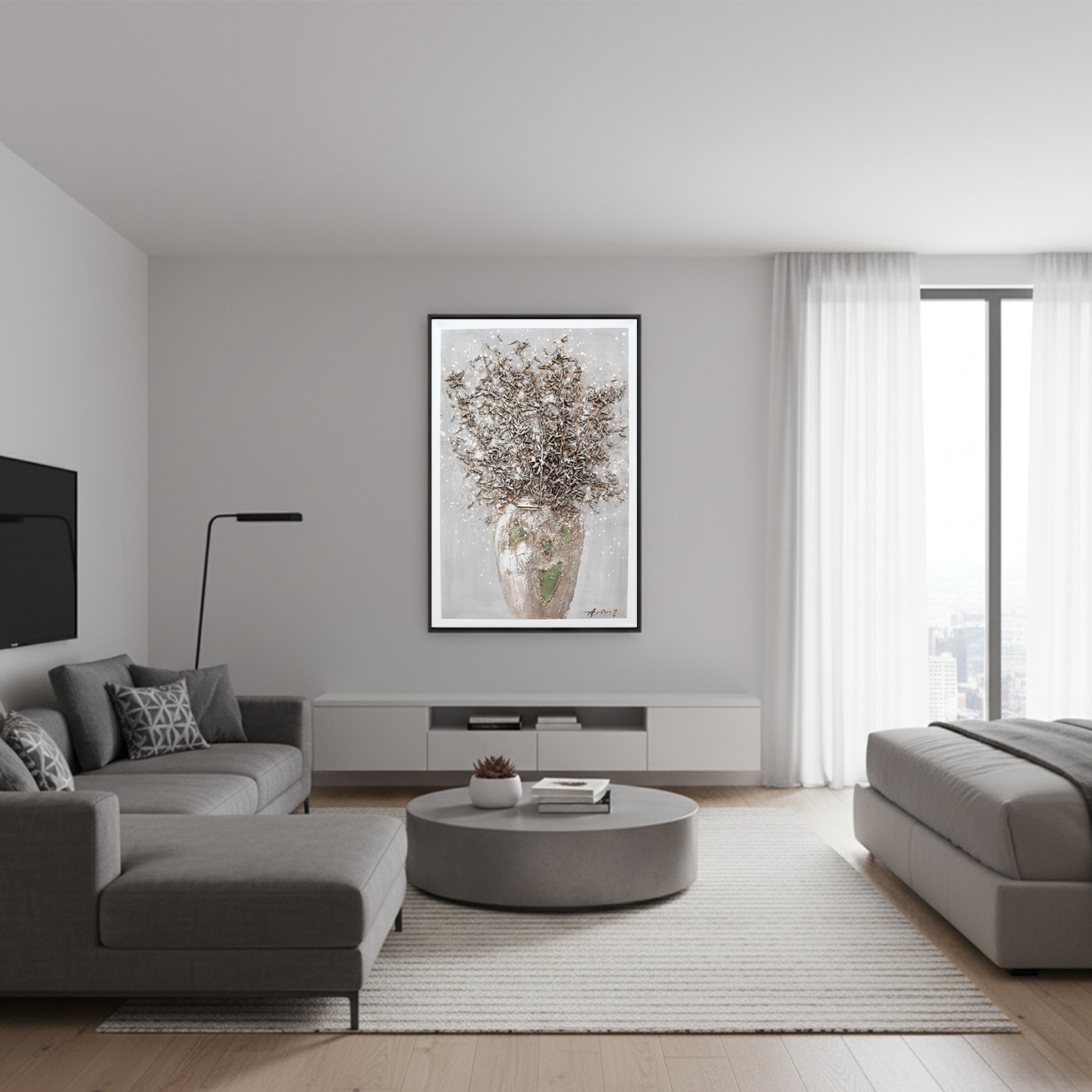 Auric Edge Handmade Textured Wall Painting