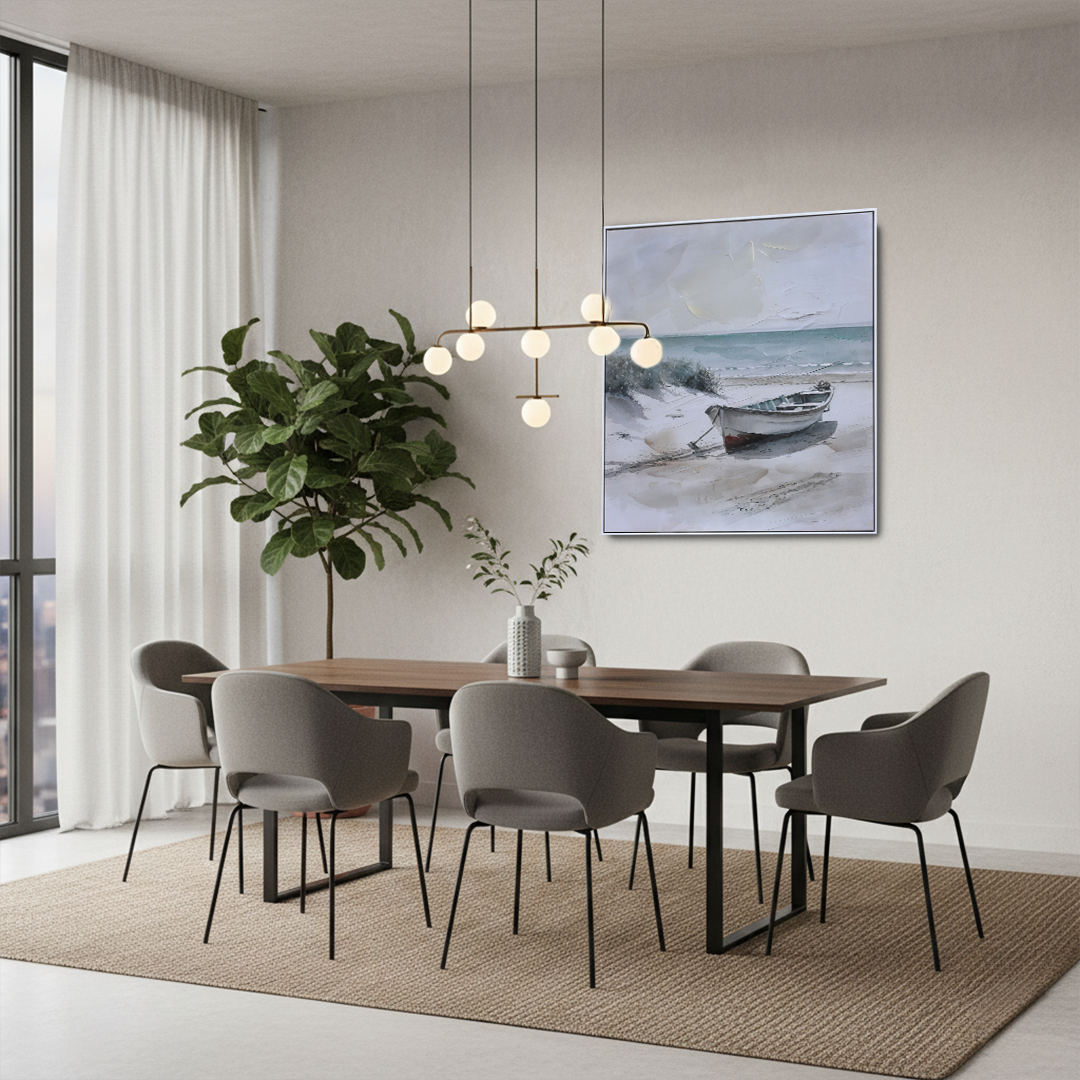 Coastal Serenity Handmade Wall Textured Painting