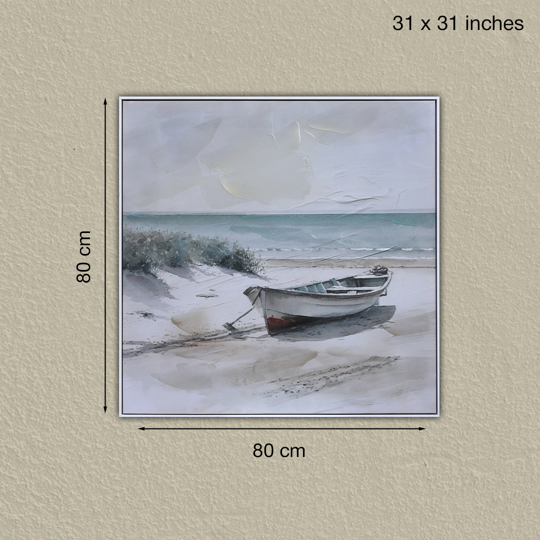 Coastal Serenity Handmade Wall Textured Painting