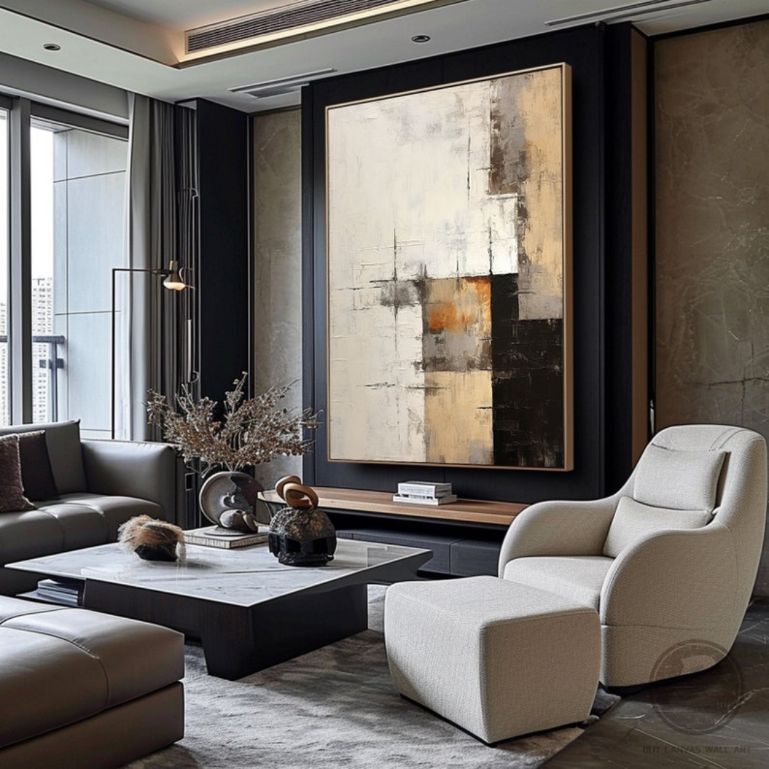 Ivory Drift Art - Handmade Wall Painting