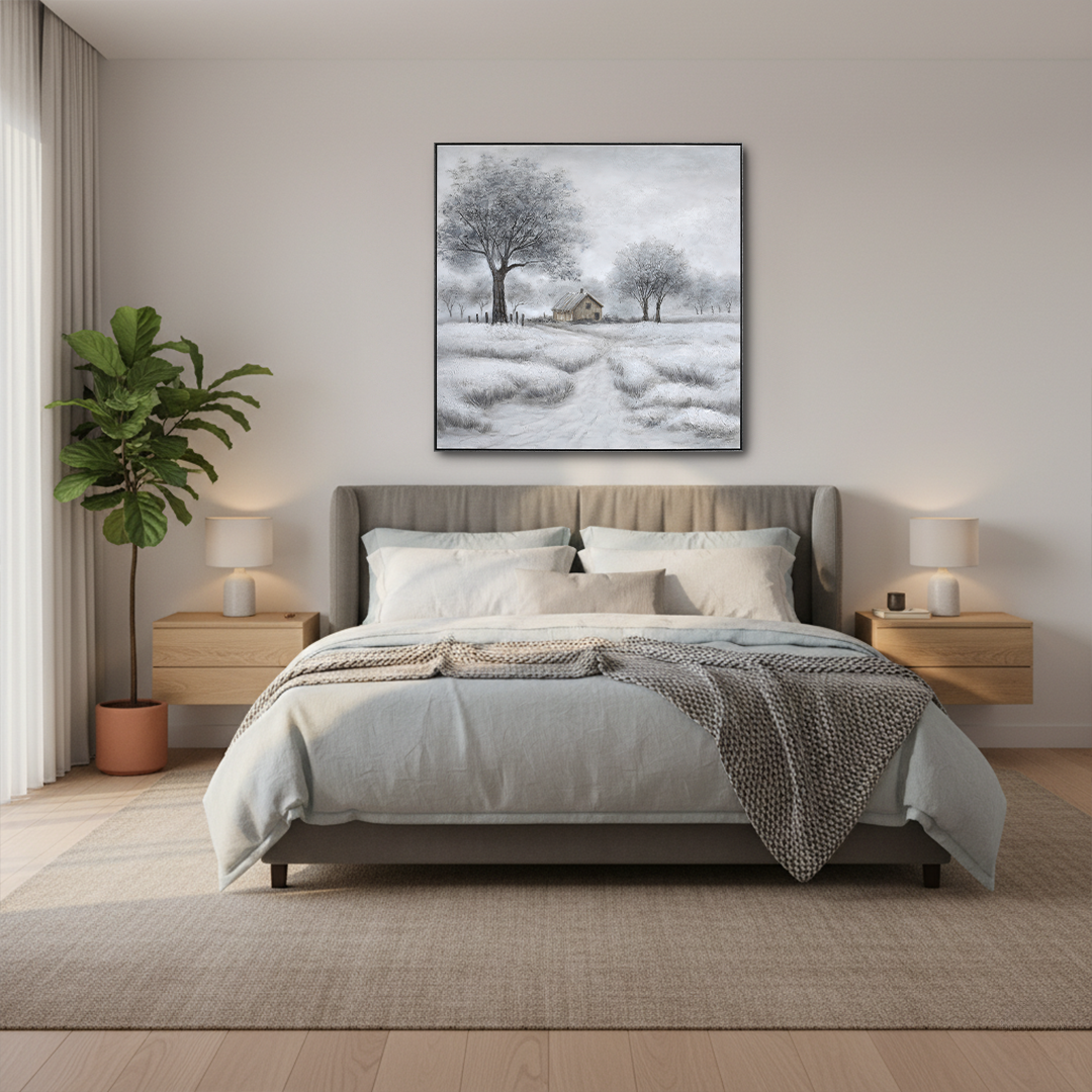 Whispering Pines Handmade Textured Wall Painting