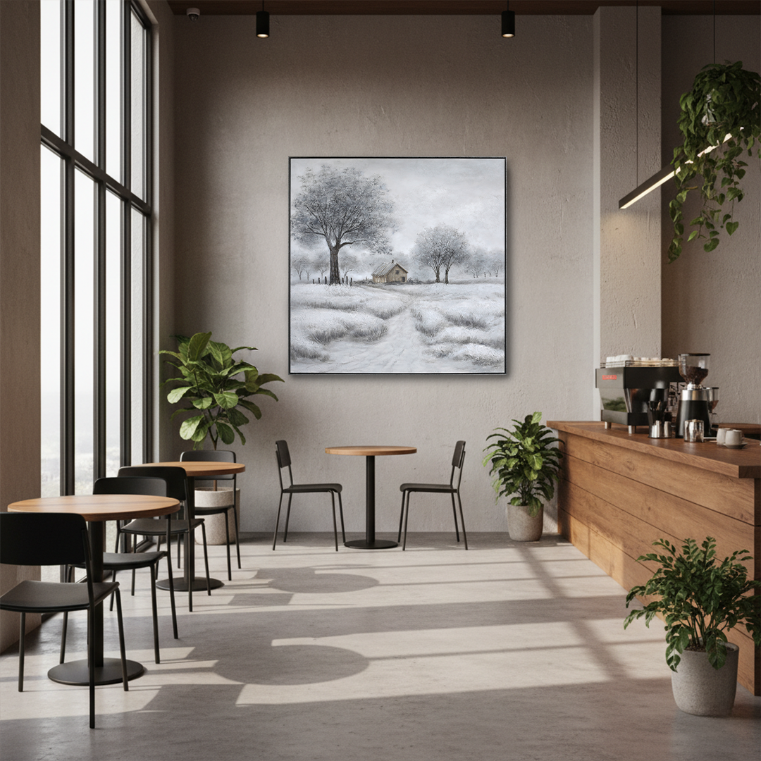 Whispering Pines Handmade Textured Wall Painting