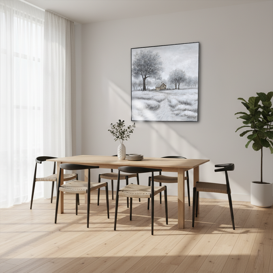 Whispering Pines Handmade Textured Wall Painting