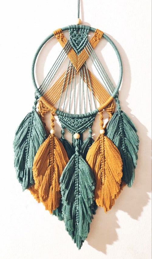 Dreamcatcher: Olive Green & Yellow - Bare Boho Living