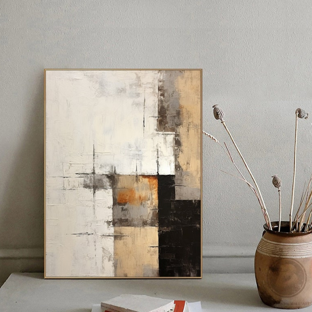 Ivory Drift Art - Handmade Wall Painting