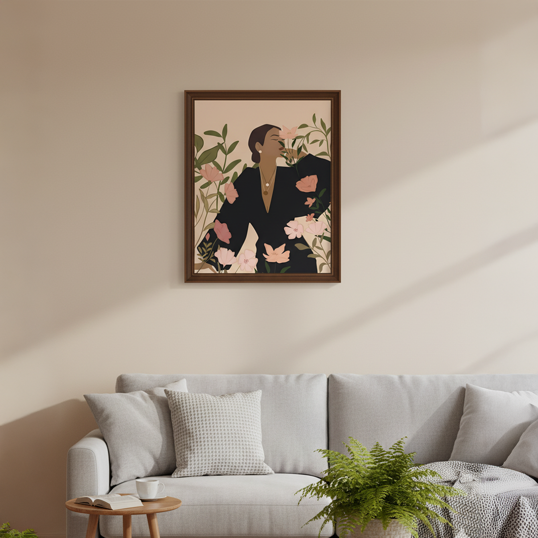 Flora Veil Digital Wall Painting