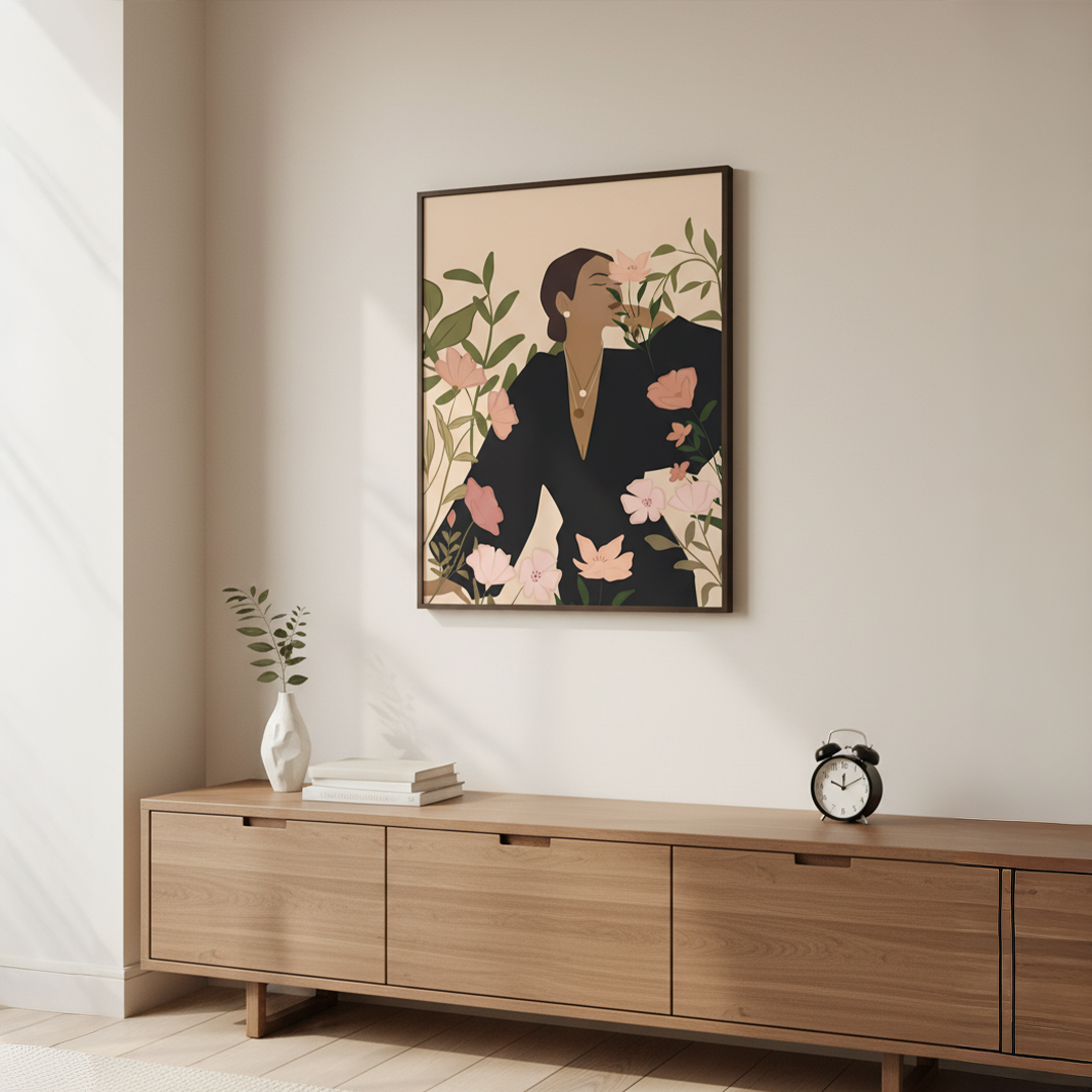 Flora Veil Digital Wall Painting