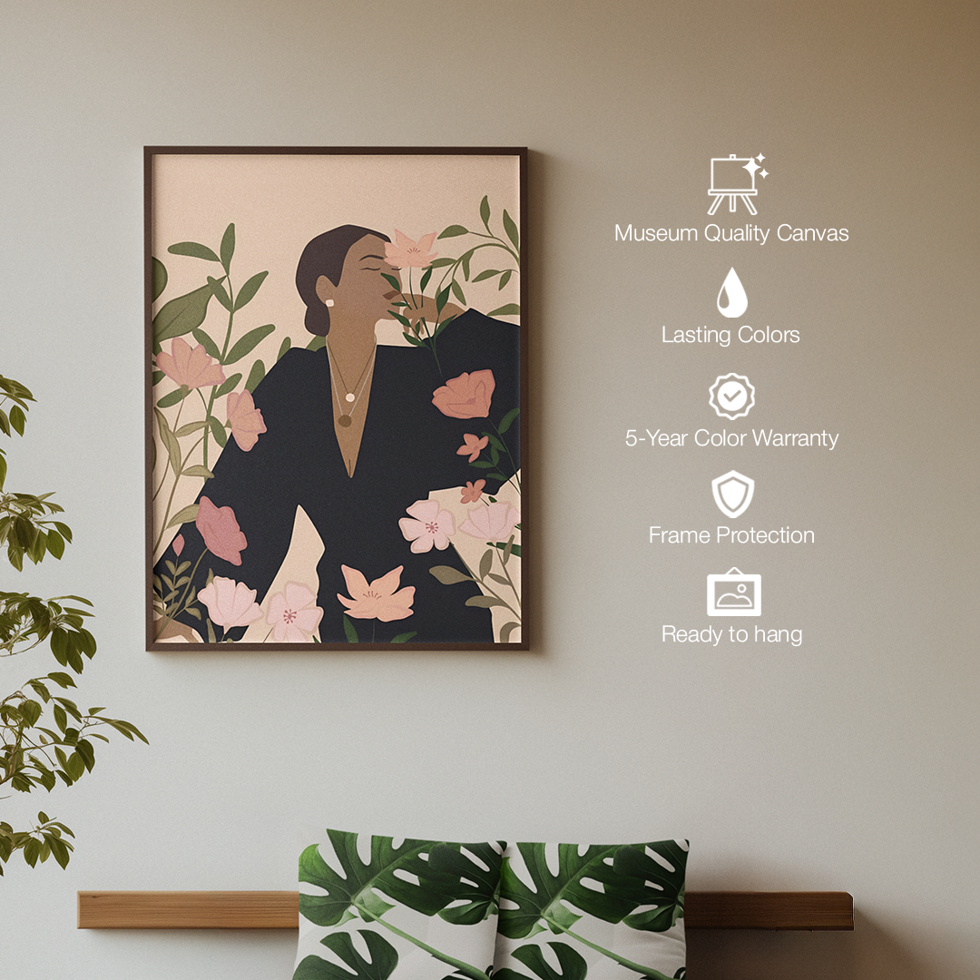 Flora Veil Digital Wall Painting