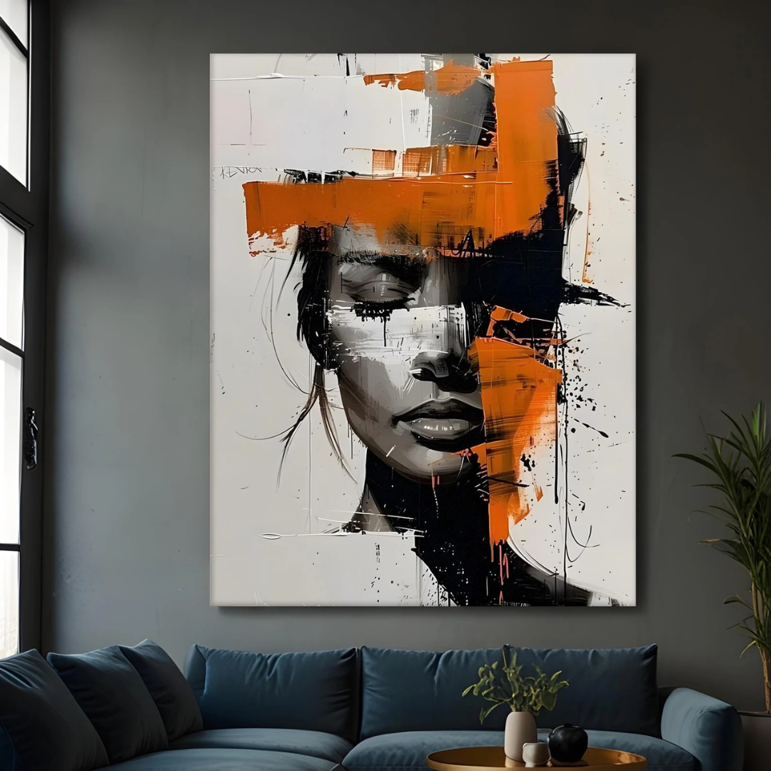 Contemporary Woman Digital Wall Painting