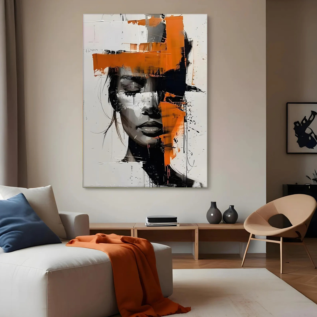 Contemporary Woman Digital Wall Painting