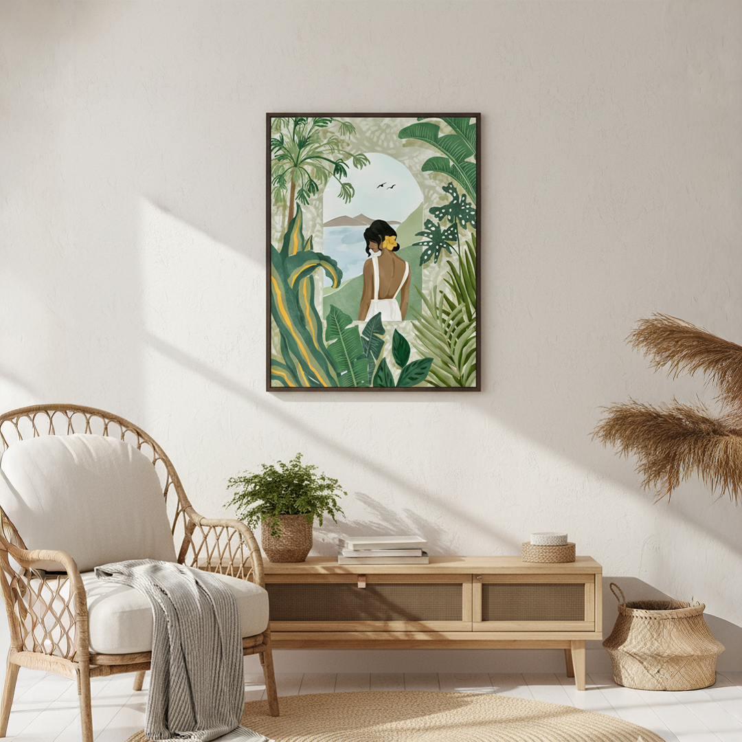 Tropical Oasis Digital Wall Painting