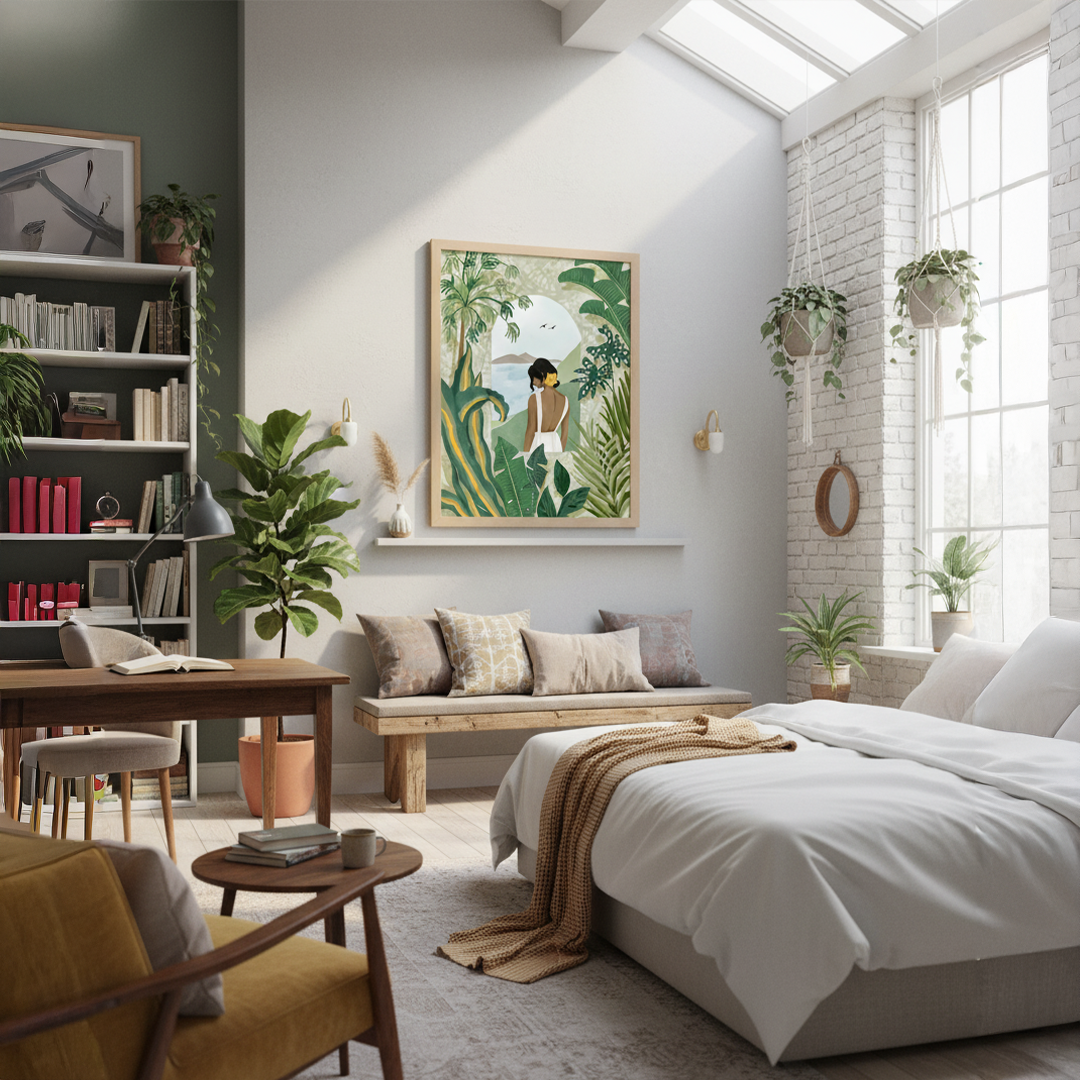 Tropical Oasis Digital Wall Painting