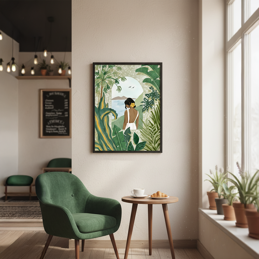 Tropical Oasis Digital Wall Painting