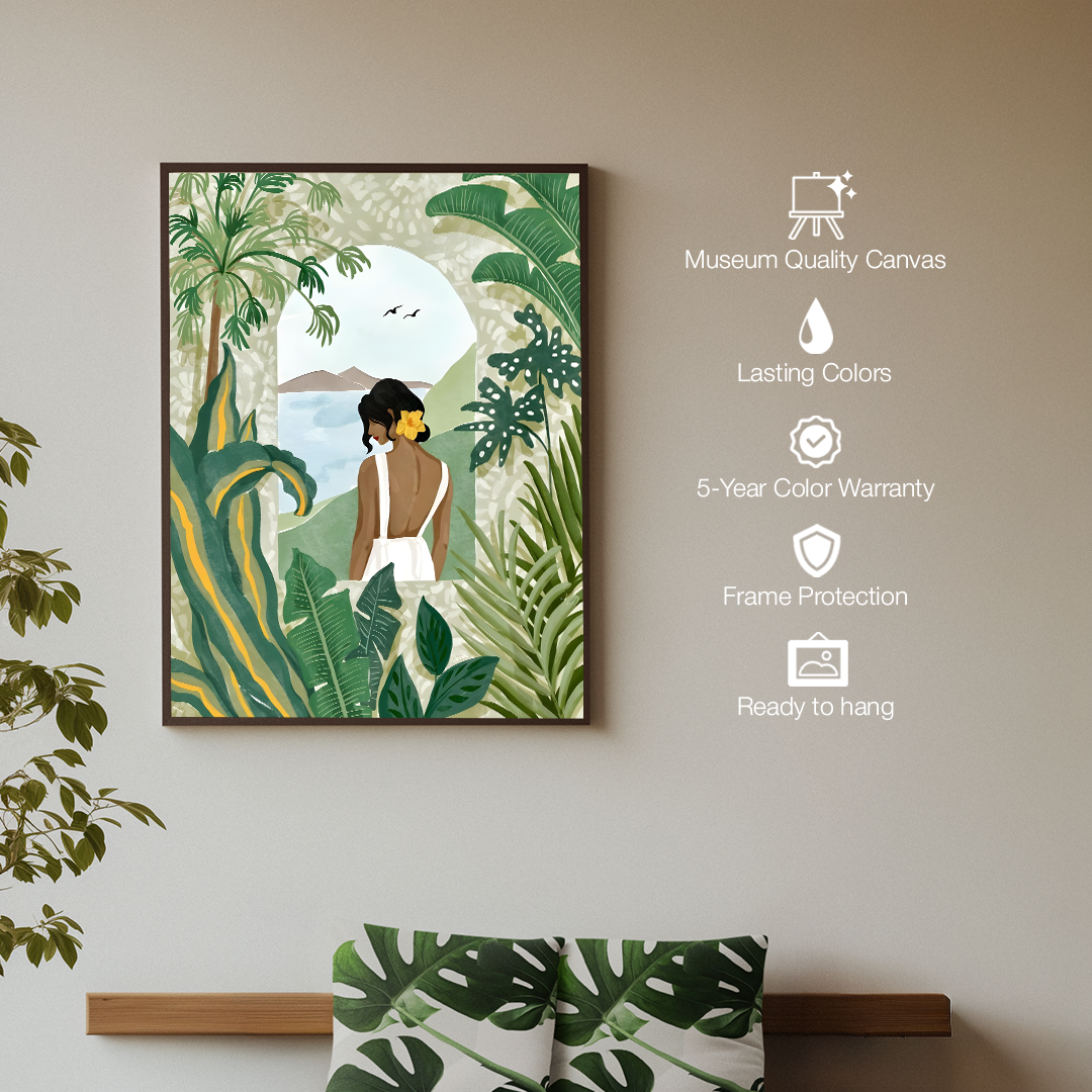 Tropical Oasis Digital Wall Painting