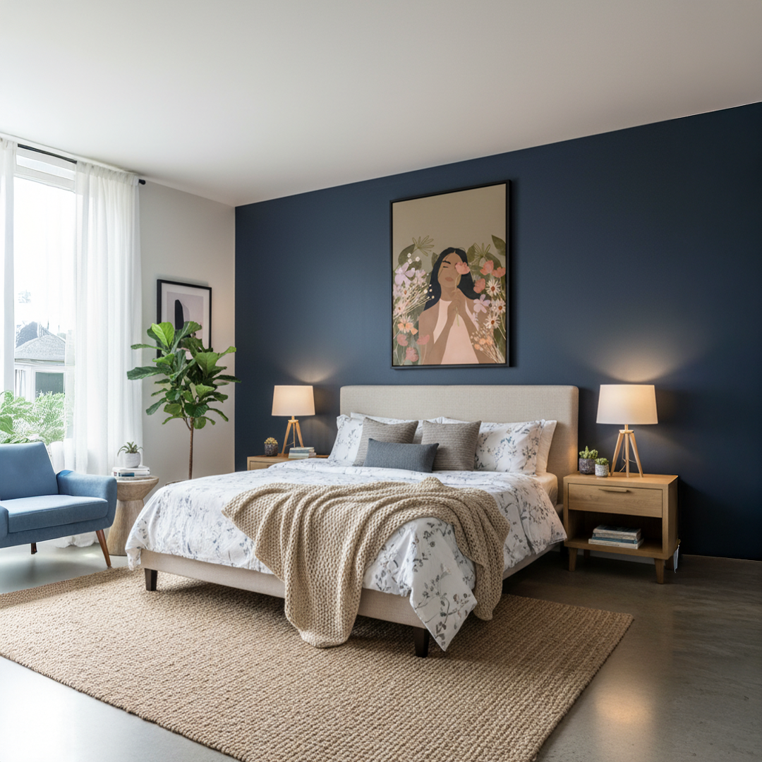 Petal Poise Digital Wall Painting