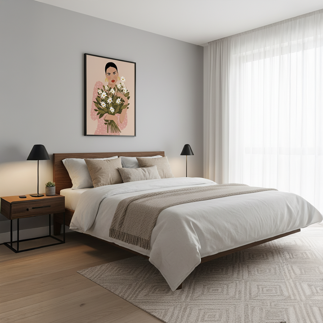 Fleur Poise Digital Wall Painting