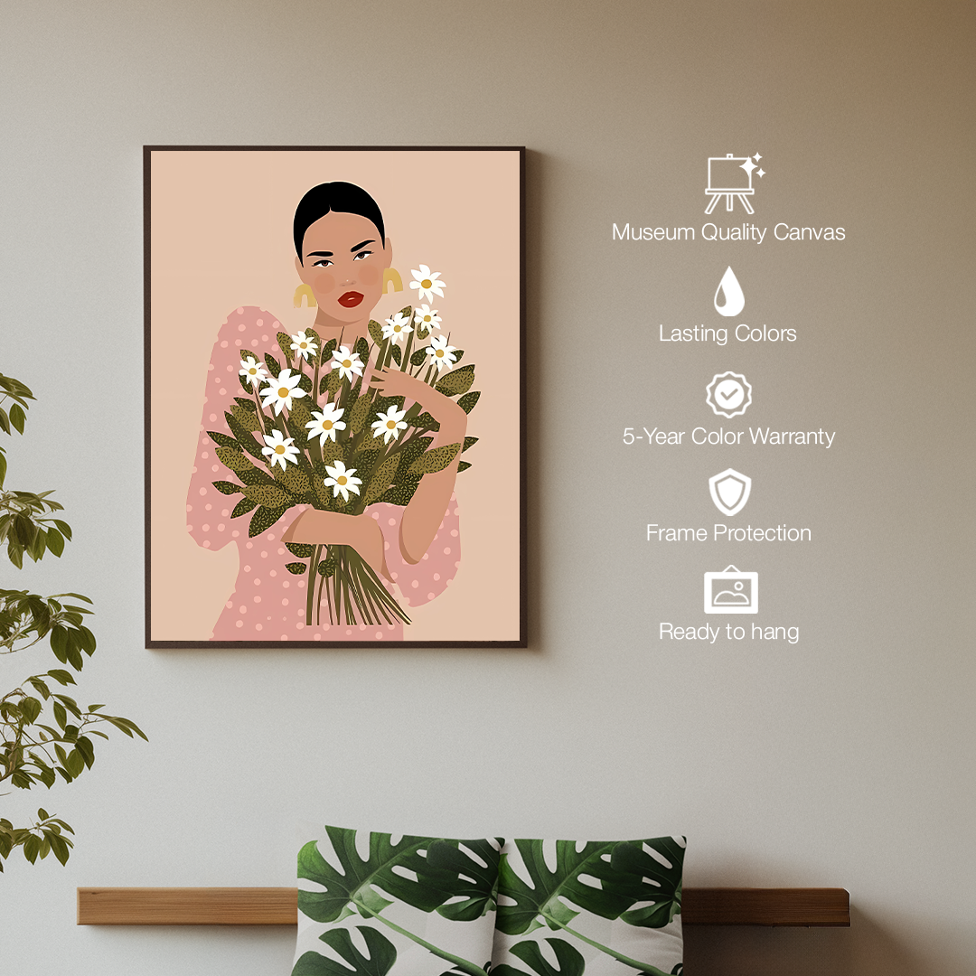 Fleur Poise Digital Wall Painting