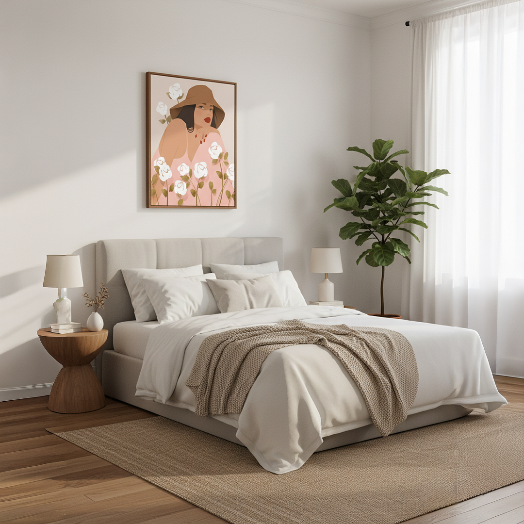Modern Feminine Flora Digital Wall Painting