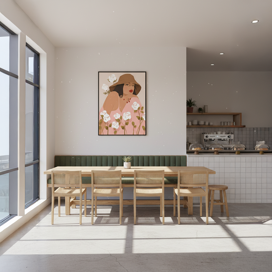 Modern Feminine Flora Digital Wall Painting