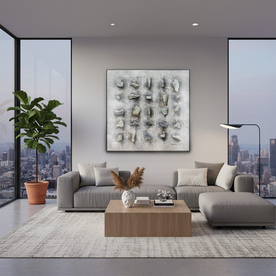 Marble Matrix 3D Handmade Textured Wall Painting