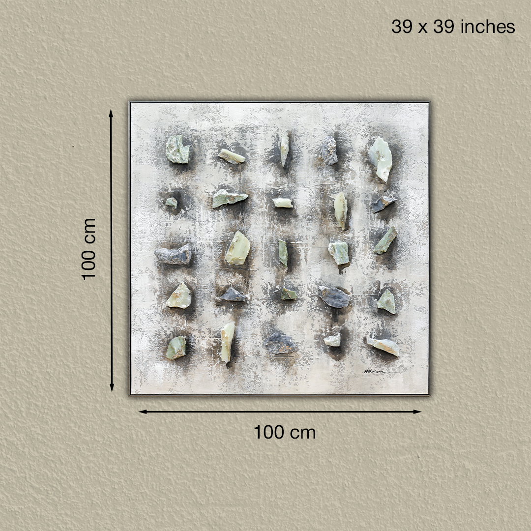 Marble Matrix 3D Handmade Textured Wall Painting