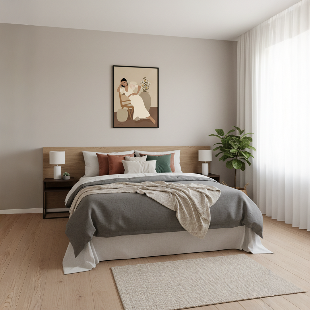 Poised Serenity Digital Wall Painting