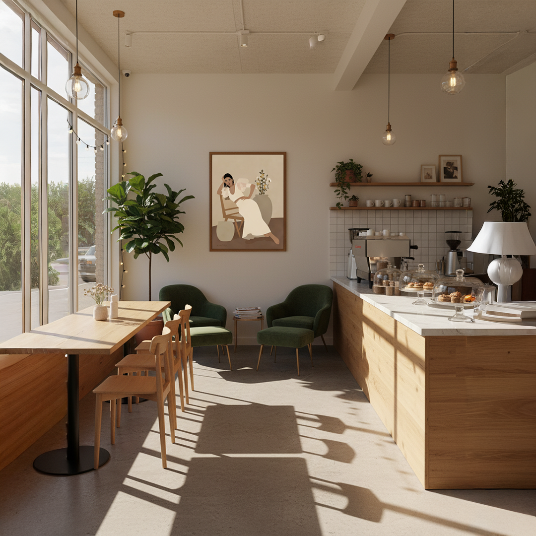 Poised Serenity Digital Wall Painting