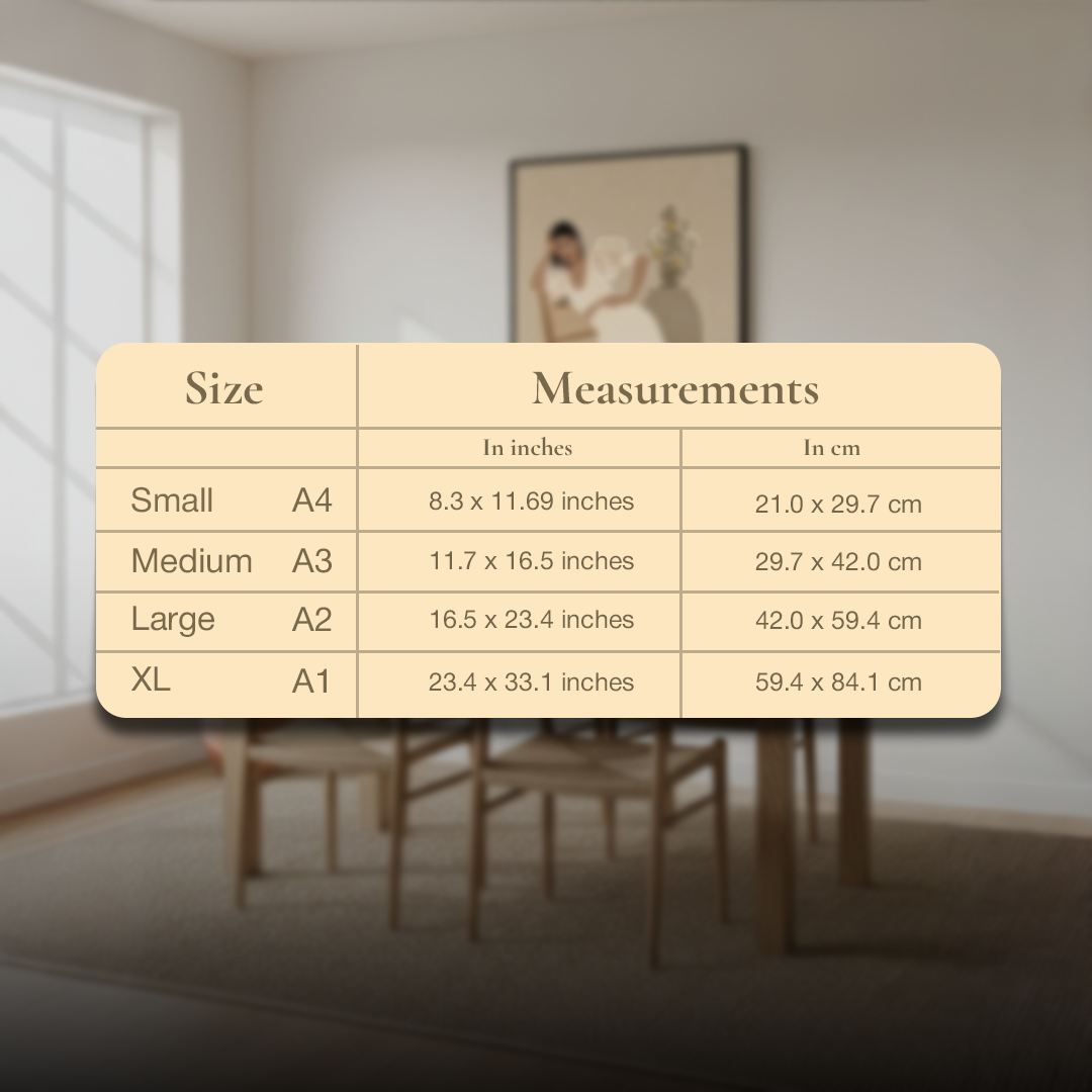 Poised Serenity Digital Wall Painting