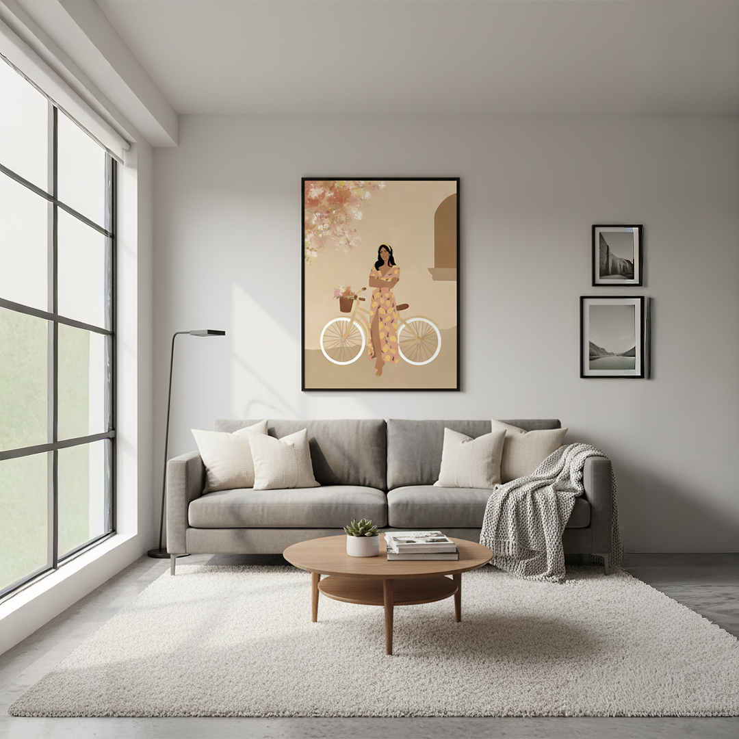 The Cyclist’s Escape Digital Wall Painting