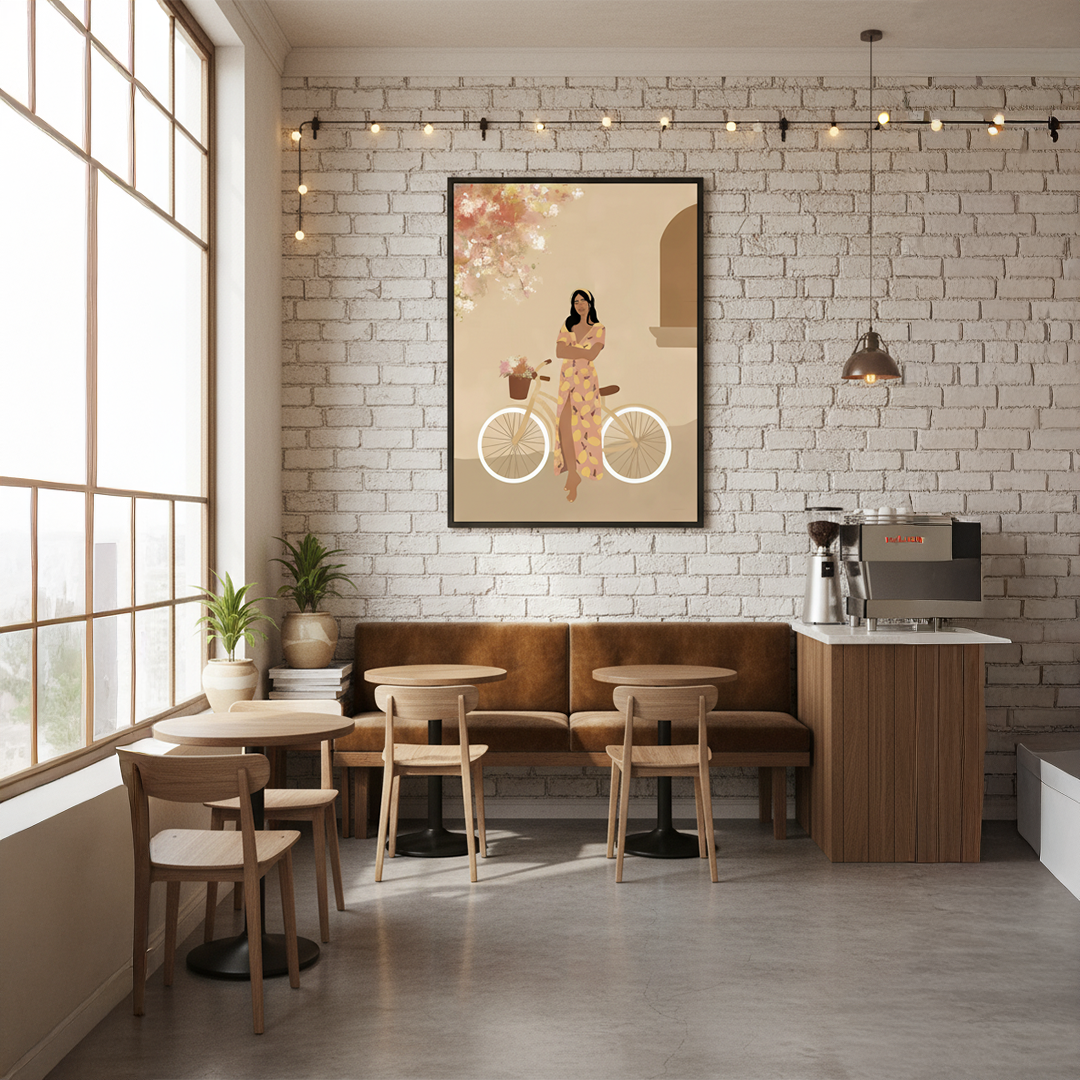 The Cyclist’s Escape Digital Wall Painting