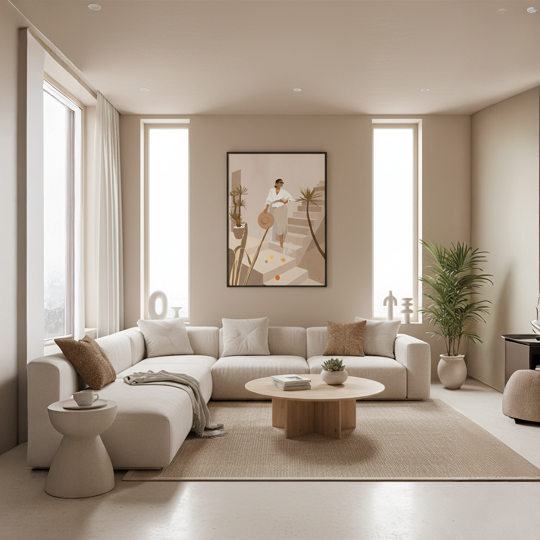 Terrace Escape Digital Wall Painting