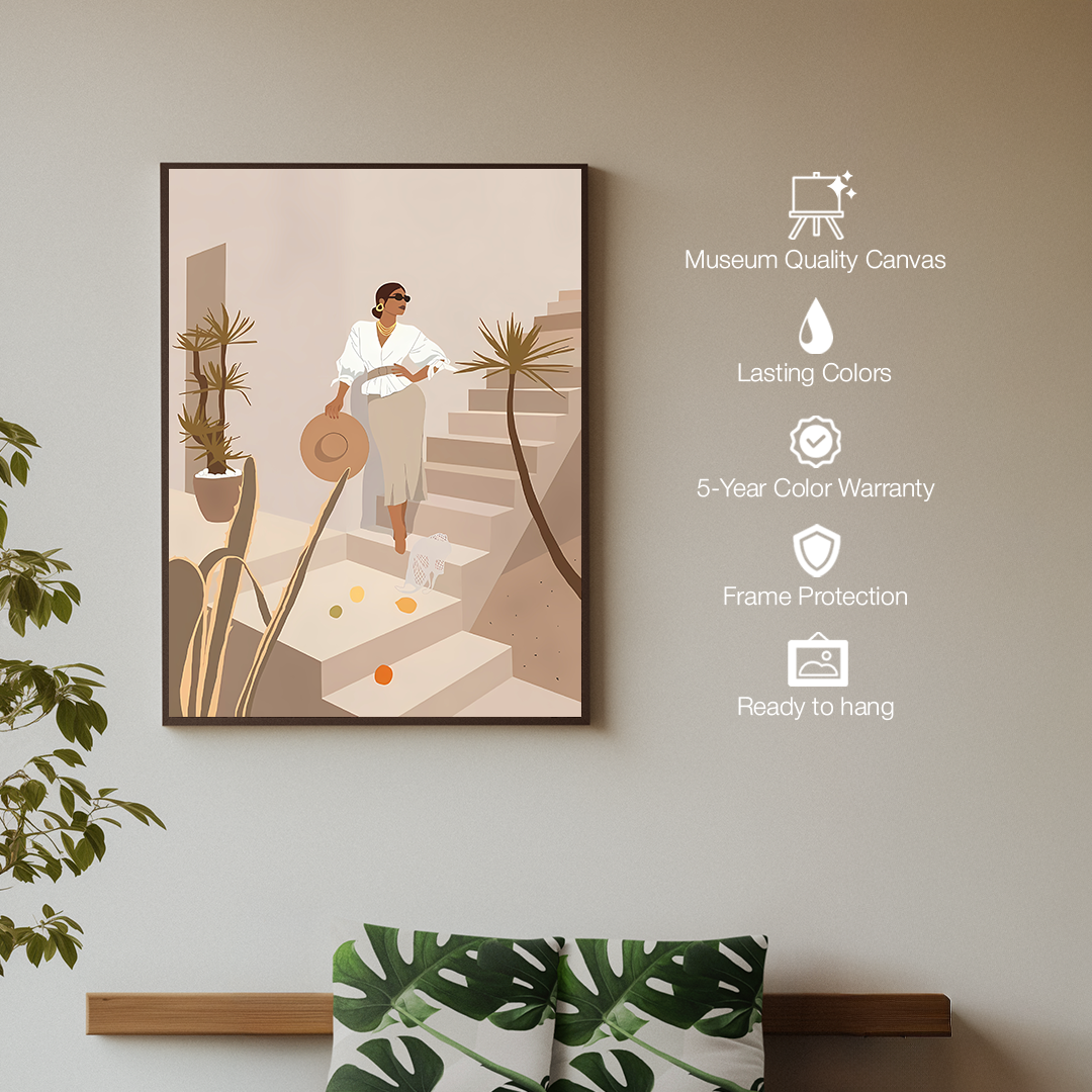 Terrace Escape Digital Wall Painting